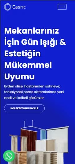 Casric Perde Mobil E-Ticaret ve Web Sitesi
